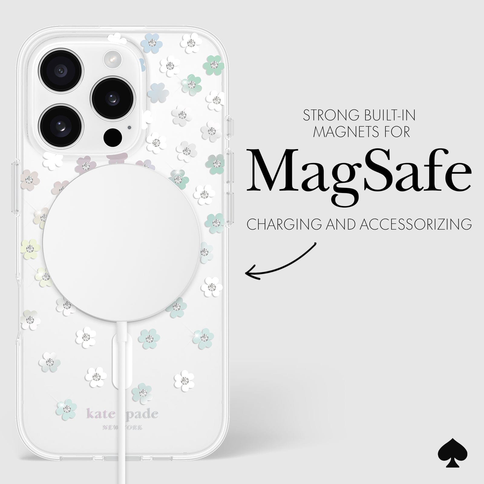 STRONG BUILT IN MAGNETS FOR MAGSAFE CHARGING AND ACCESSORIZING