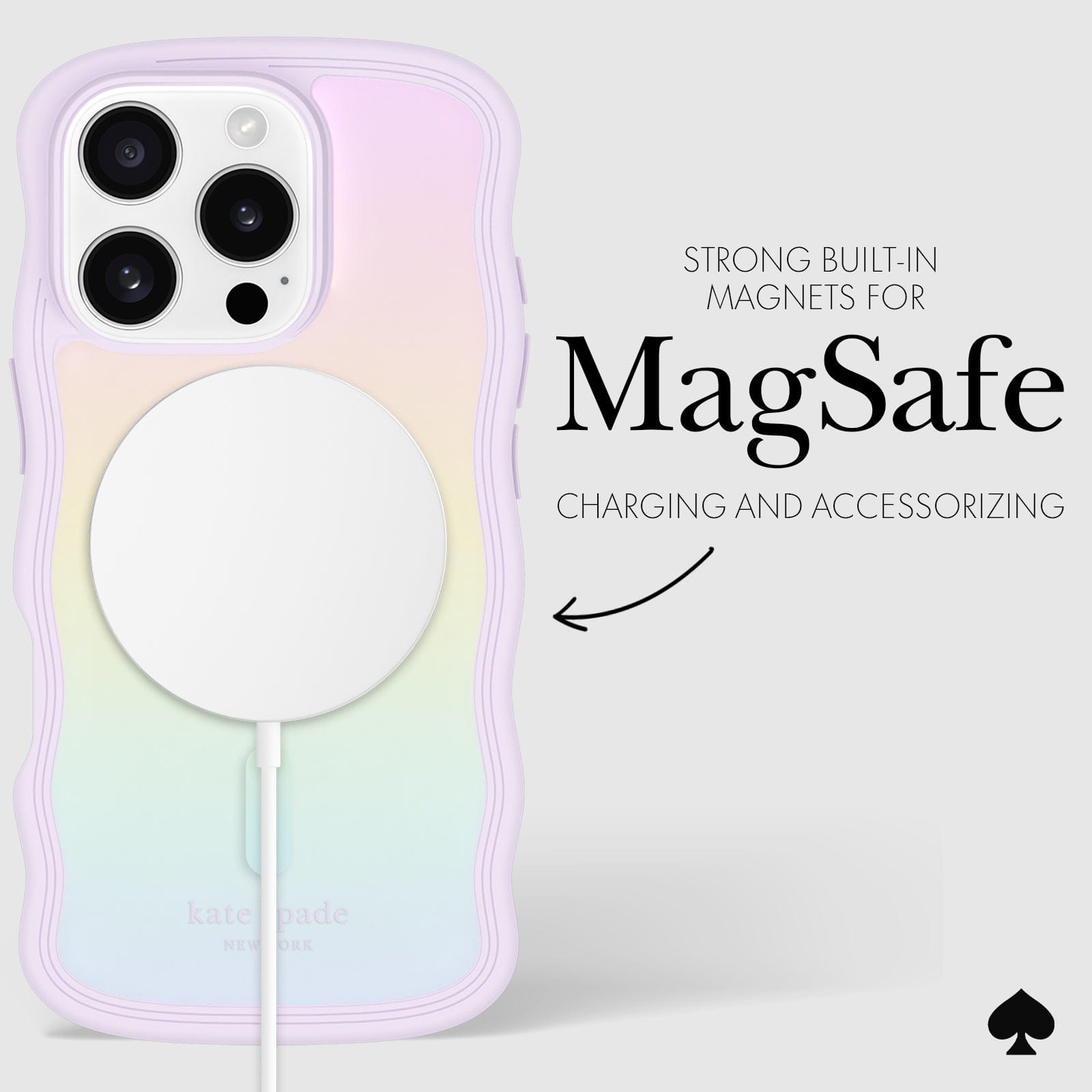 STRONG BUILT IN MAGNETS FOR MAGSAFE CHARGING AND ACCESSORIZING