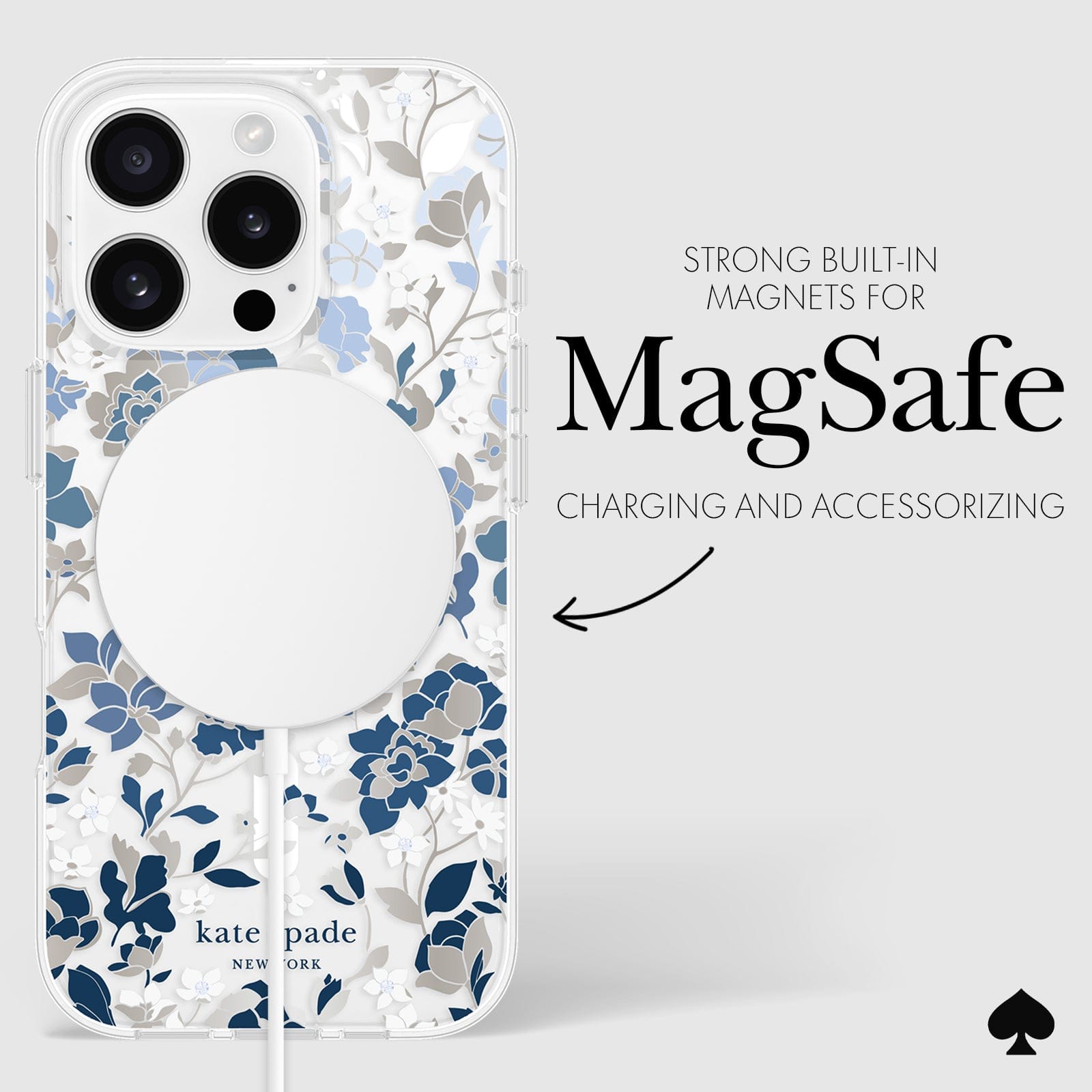 STRONG BUILT IN MAGNETS FOR MAGSAFE CHARGING AND ACCESSORIZING