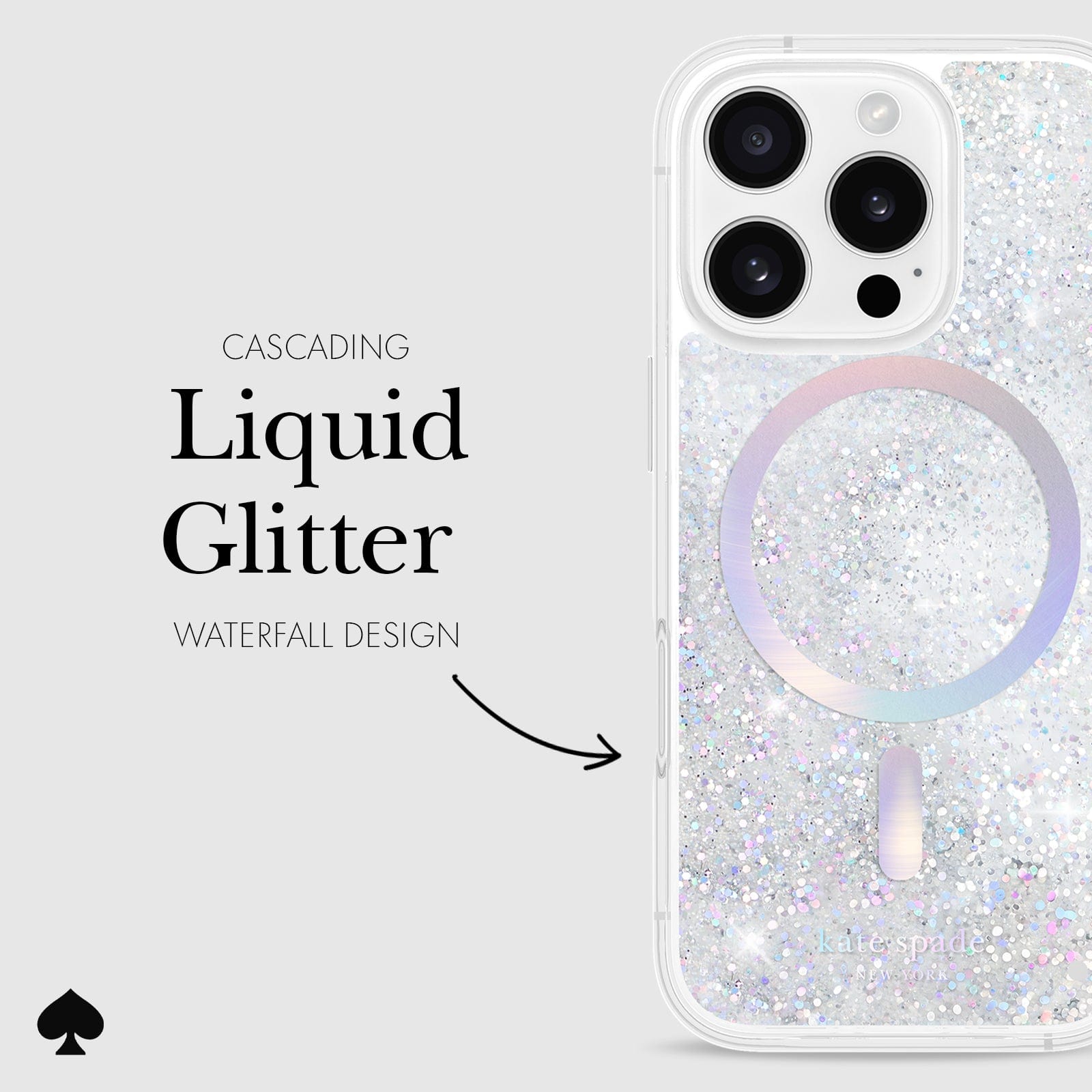 CASCADING LIQUID GLITTER WATERFALL DESIGN
