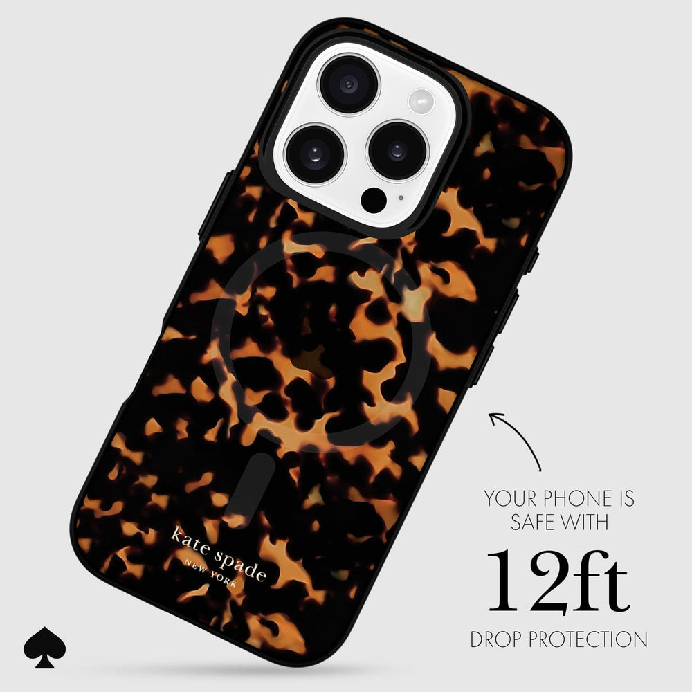 Kate Spade - Protective MagSafe Case for Apple iPhone 16 Pro - Tortoise Kate Spade - Protective MagSafe Case for Apple iPhone 16 Pro - Tortoise