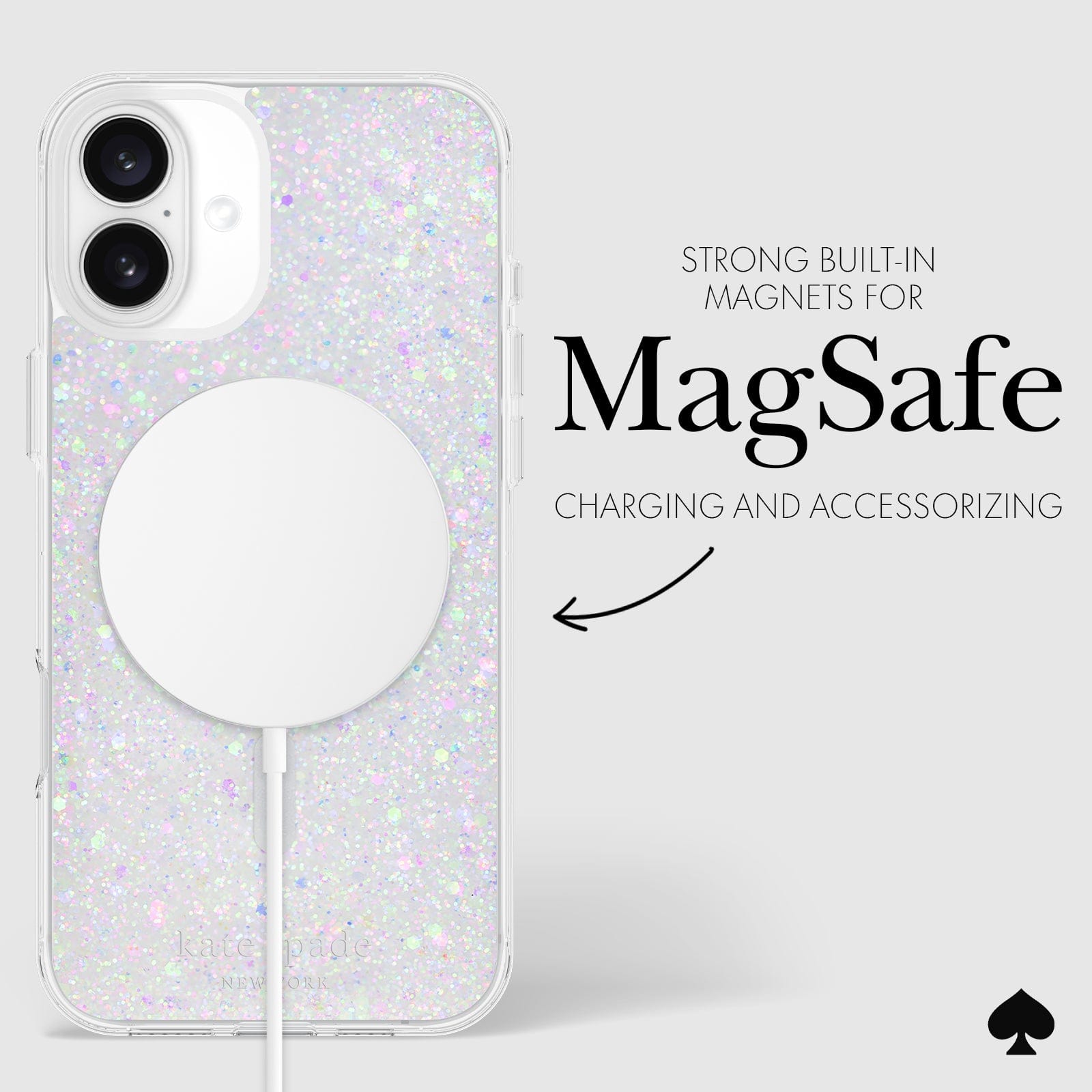 STRONG BUILT-IN MAGNETS FOR MAGSAFE CHARGING AND ACCESSORIZING