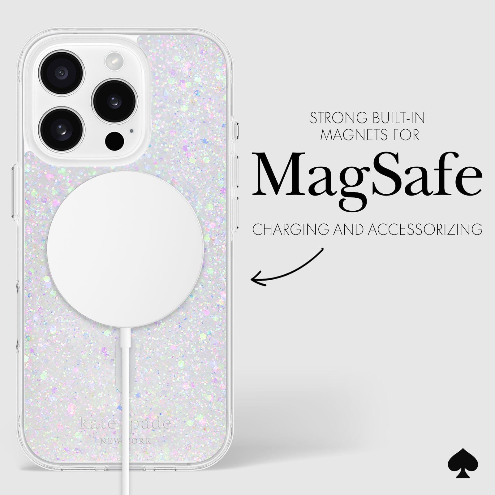 kate spade new york Chunky Glitter MagSafe - iPhone 16 Pro
