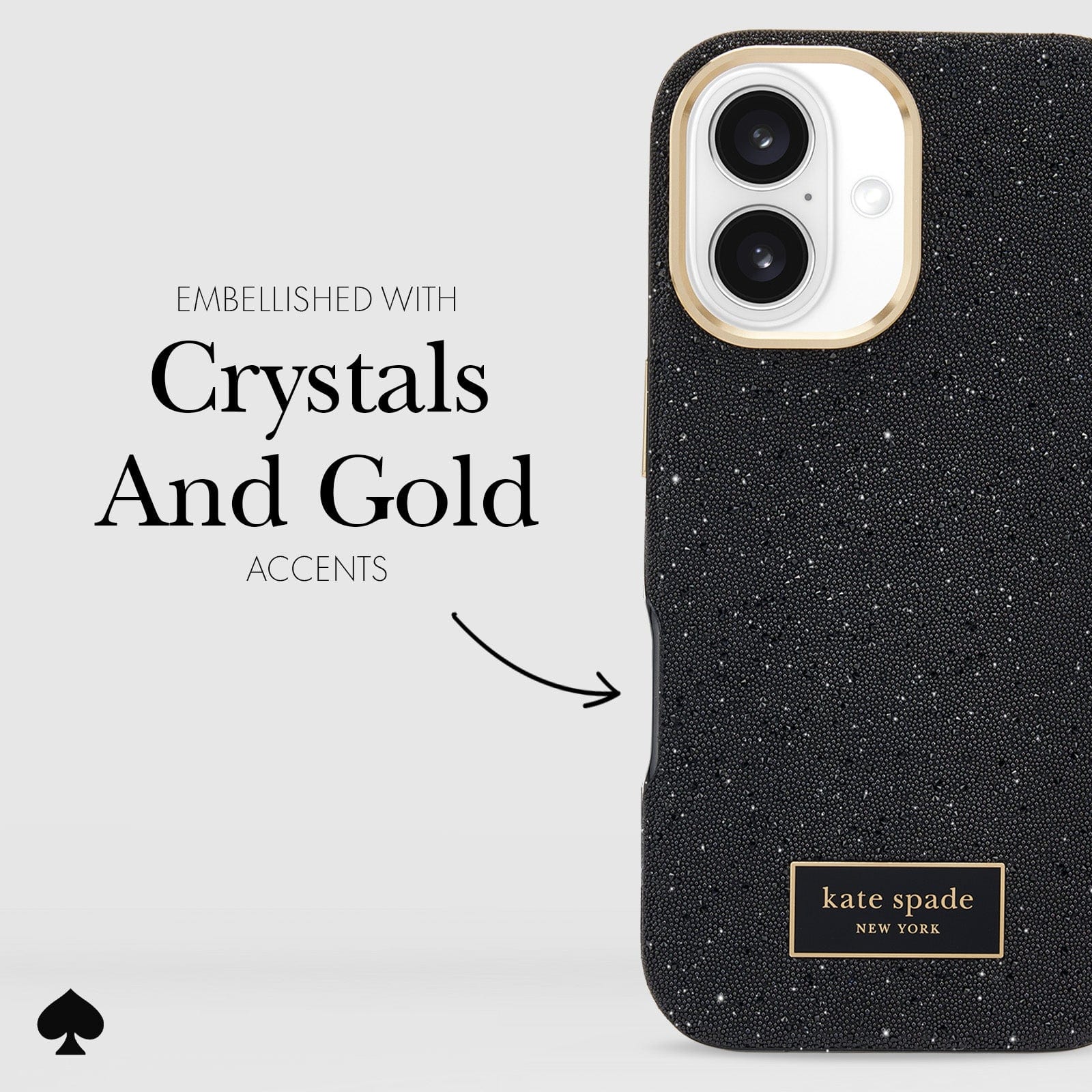 EMBELLISHED WITH CRYSTALS AND GOLD ACCENTS