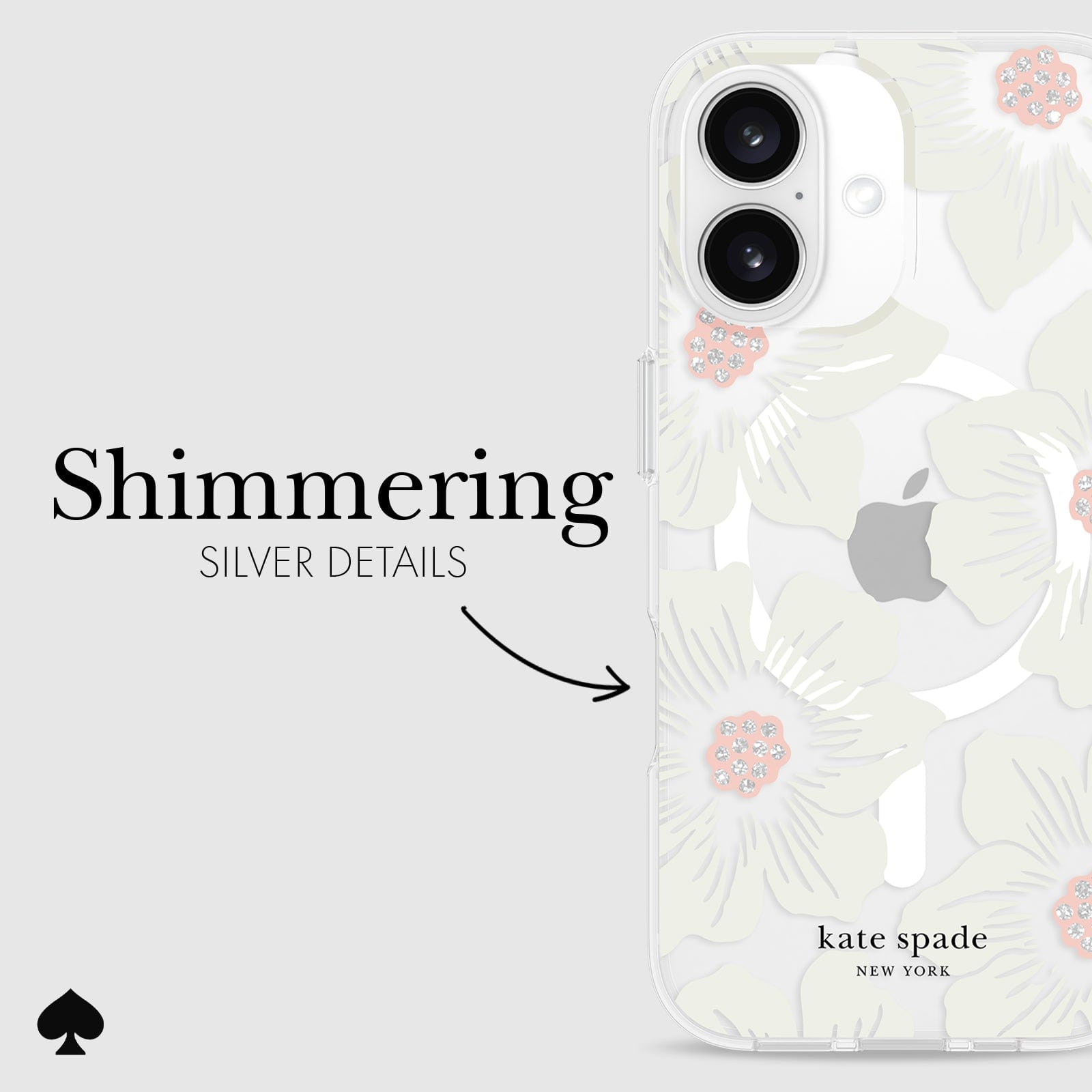 SHIMMERING SILVER DETAILS
