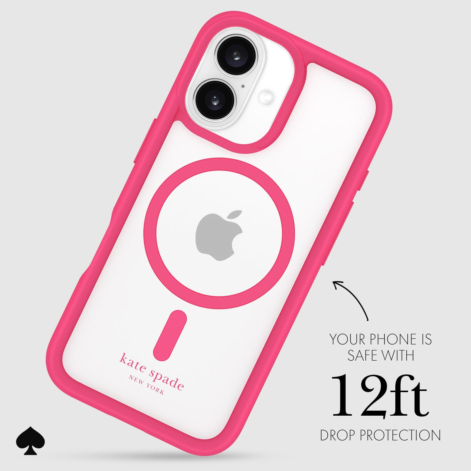 YOUR PHONE IS SAFE WITH 12 FOOT DROP PROTECTION