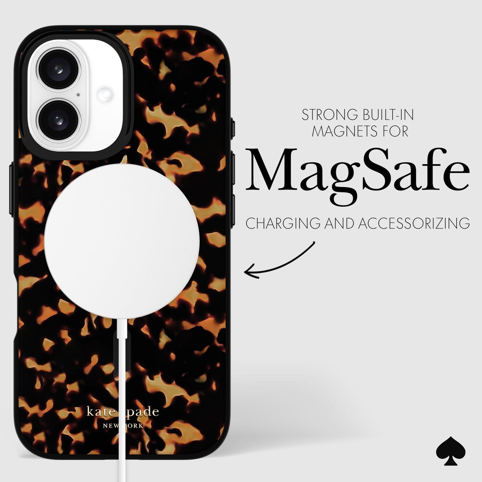 kate spade iPhone16ケース Tortoiseshell MagSafe kate spade new york Tortoiseshell MagSafe - iPhone 16