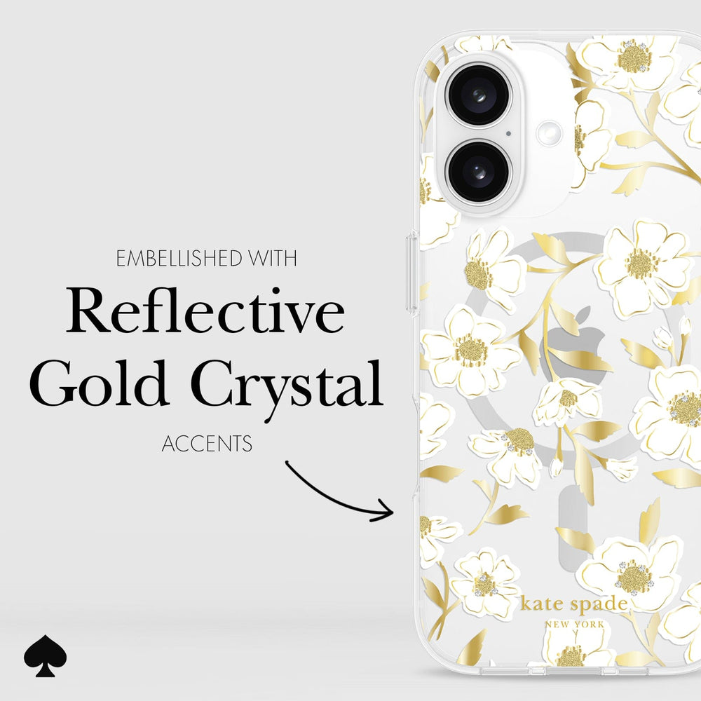 EMBELLISHED WITH REFLECTIVE GOLD AND CRYSTAL ACCENTS