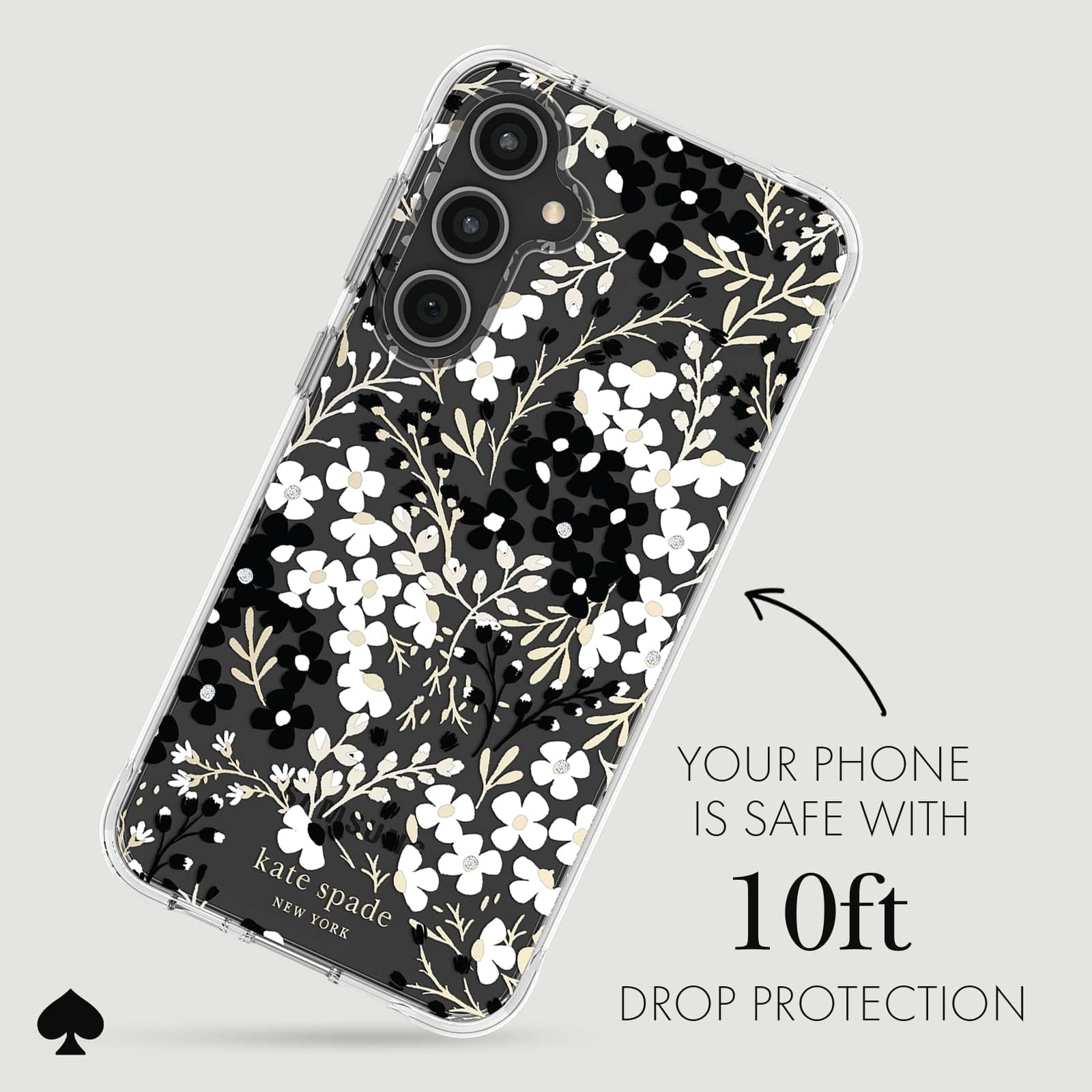 YOUR PHONE IS SAFE WITH 10 FOOT DROP PROTECTION