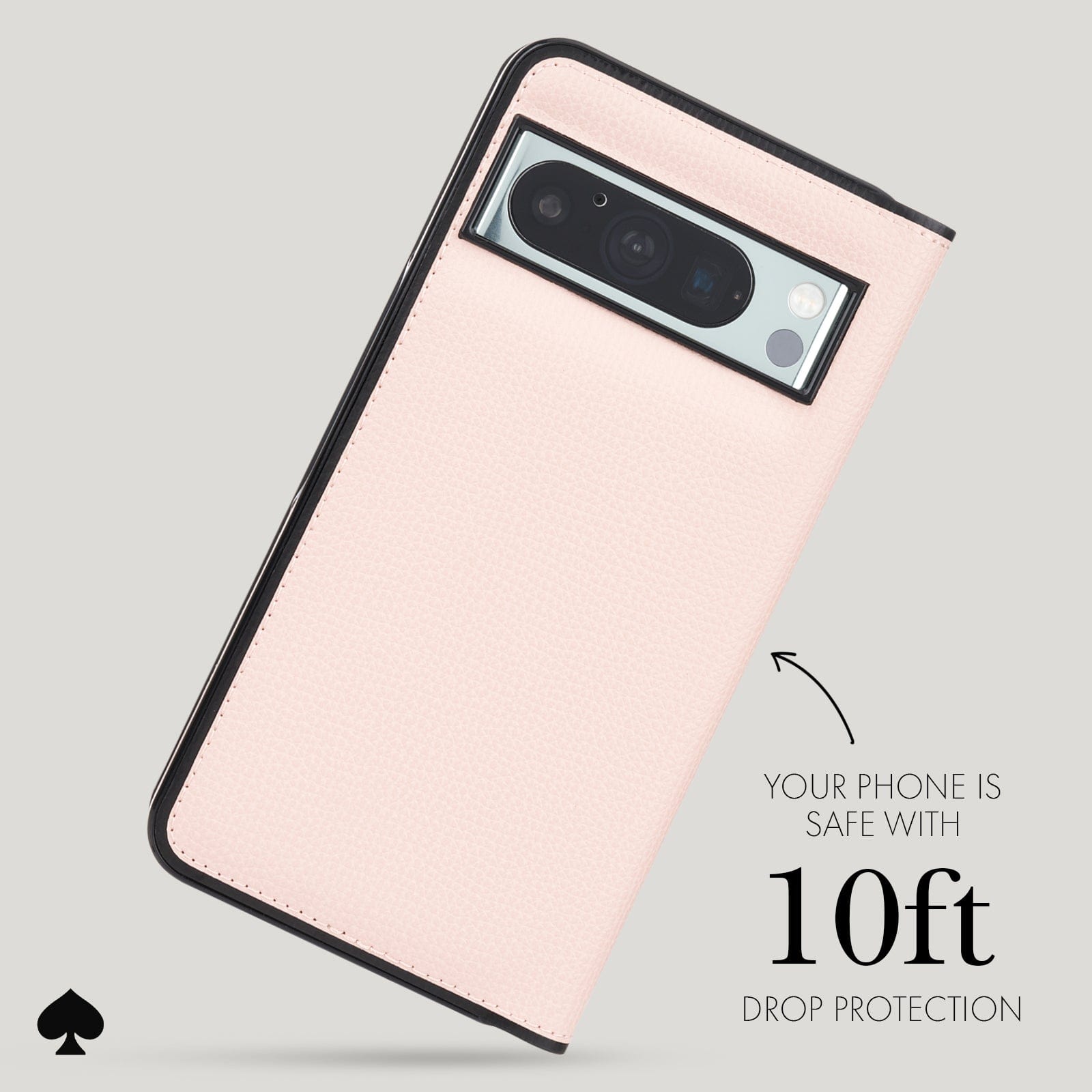 your phone is safe with 10ft drop protection