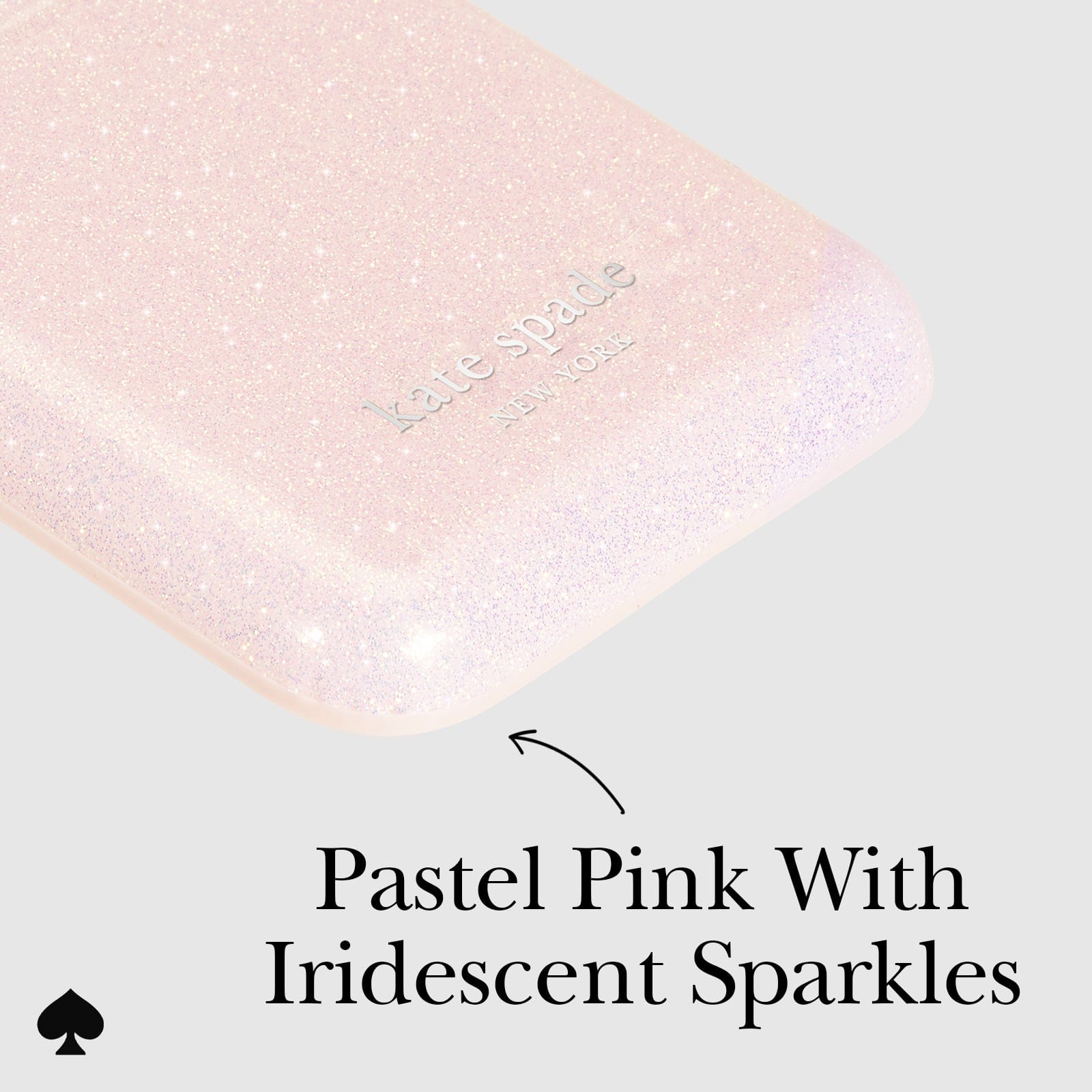 PASTEL PINK WITH IRIDESCENT SPARKLES