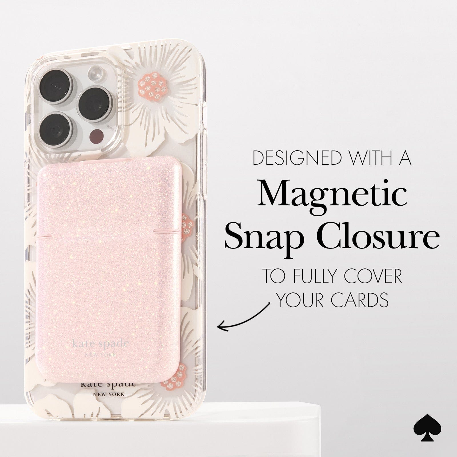 DESIGNED WITH A MAGNETIC SNAP CLOSURE TO FULLY COVER YOUR CARDS