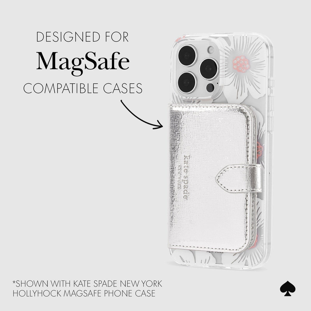 kate spade new york Metallic Silver Morgan MagSafe Wallet
