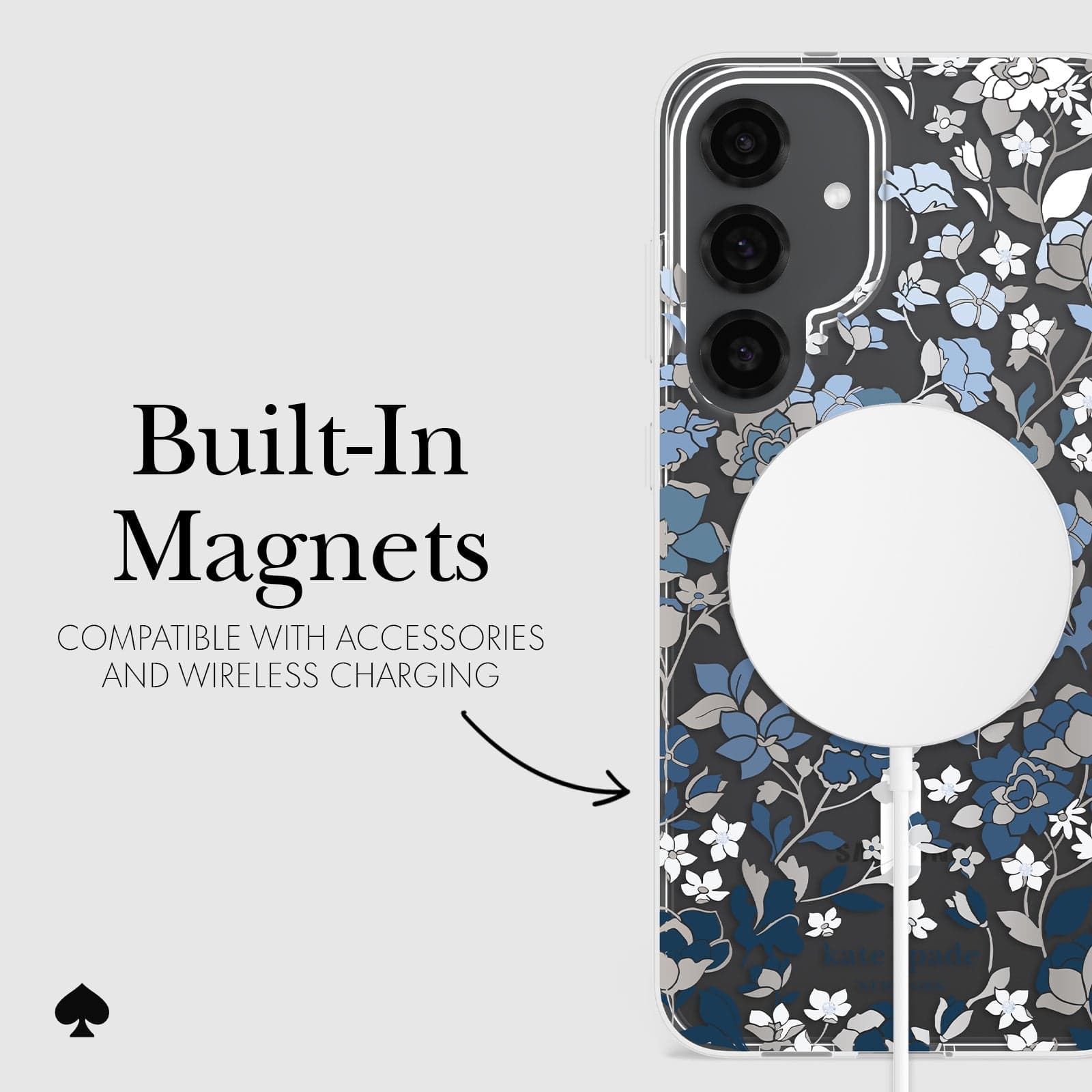 BUILT-IN MAGNETS COMPATIBLE WITH ACCESSORIES AND WIRELESS CHARGING