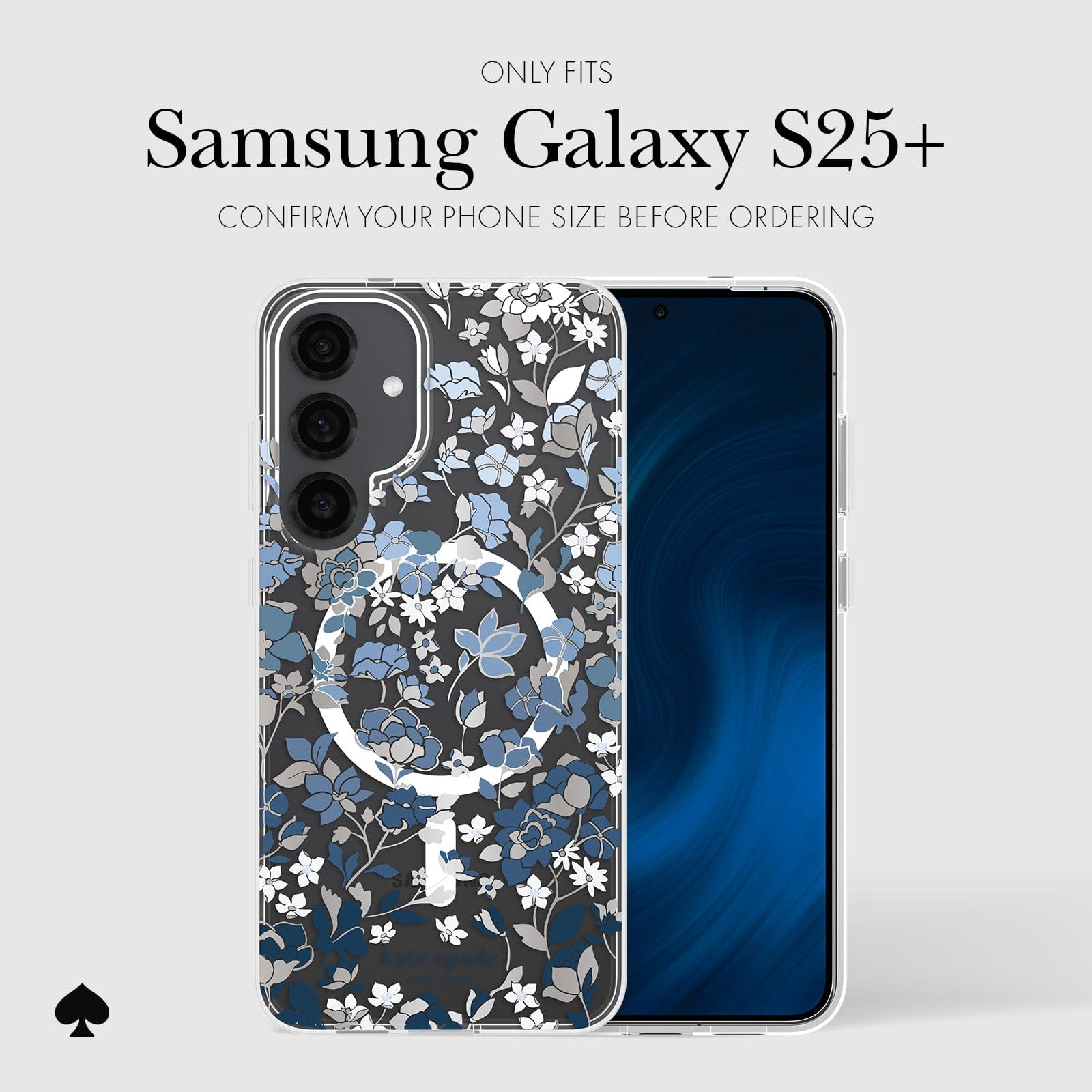 【kate spade】GALAXY S25Plus用ケース フラワーベッドブルー kate spade new york Flowerbed Blue - Galaxy S25+