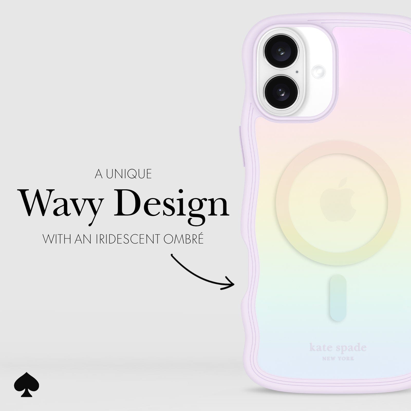 kate spade iPhone16ProMaxケース Wavy Opal Iridescent MagSafe kate spade iPhone16ProMaxケース Wavy Opal Iridescent MagSafe
