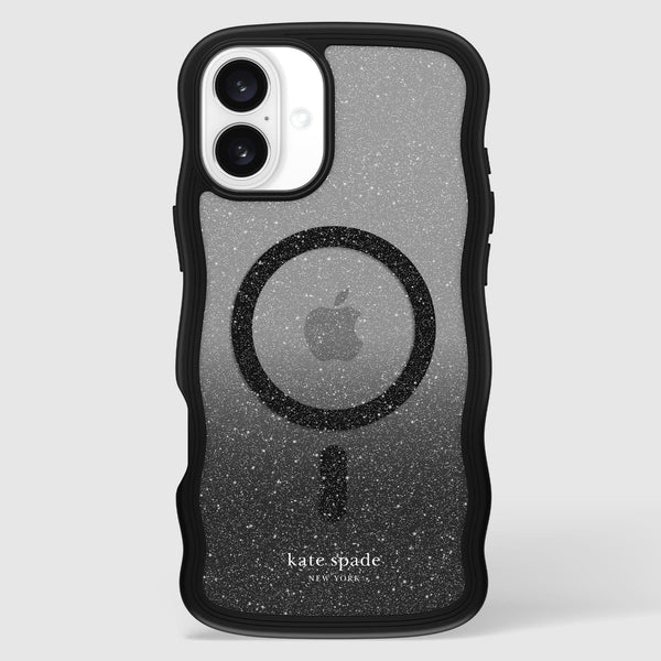 国内送 kate spade Wavy Nightfall キラキラ iPhone 16 Plus対応 ks_Slam_dunk_Wavy_Nightfall_KS