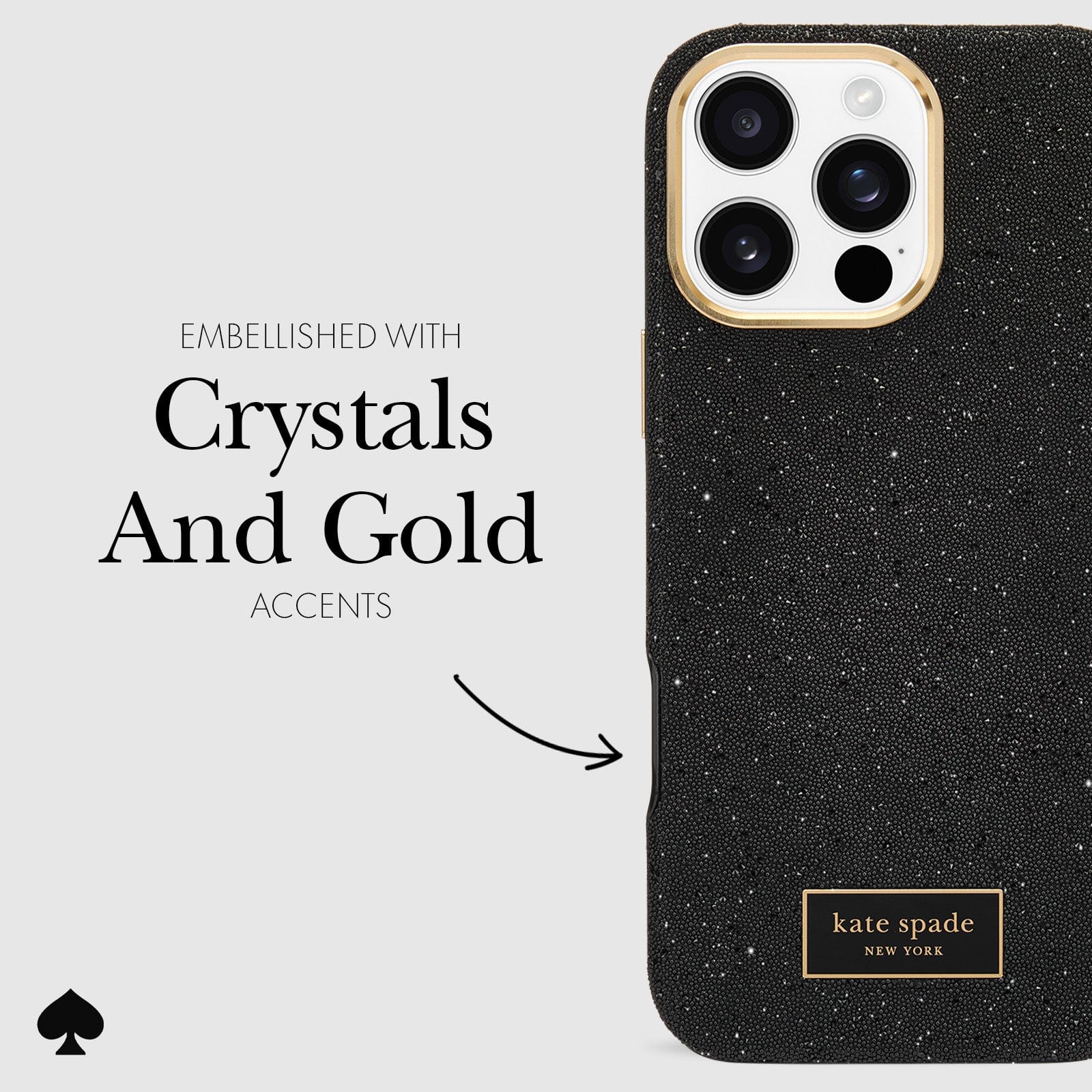 EMBELLISHED WITH CRYSTALS AND GOLD ACCENTS