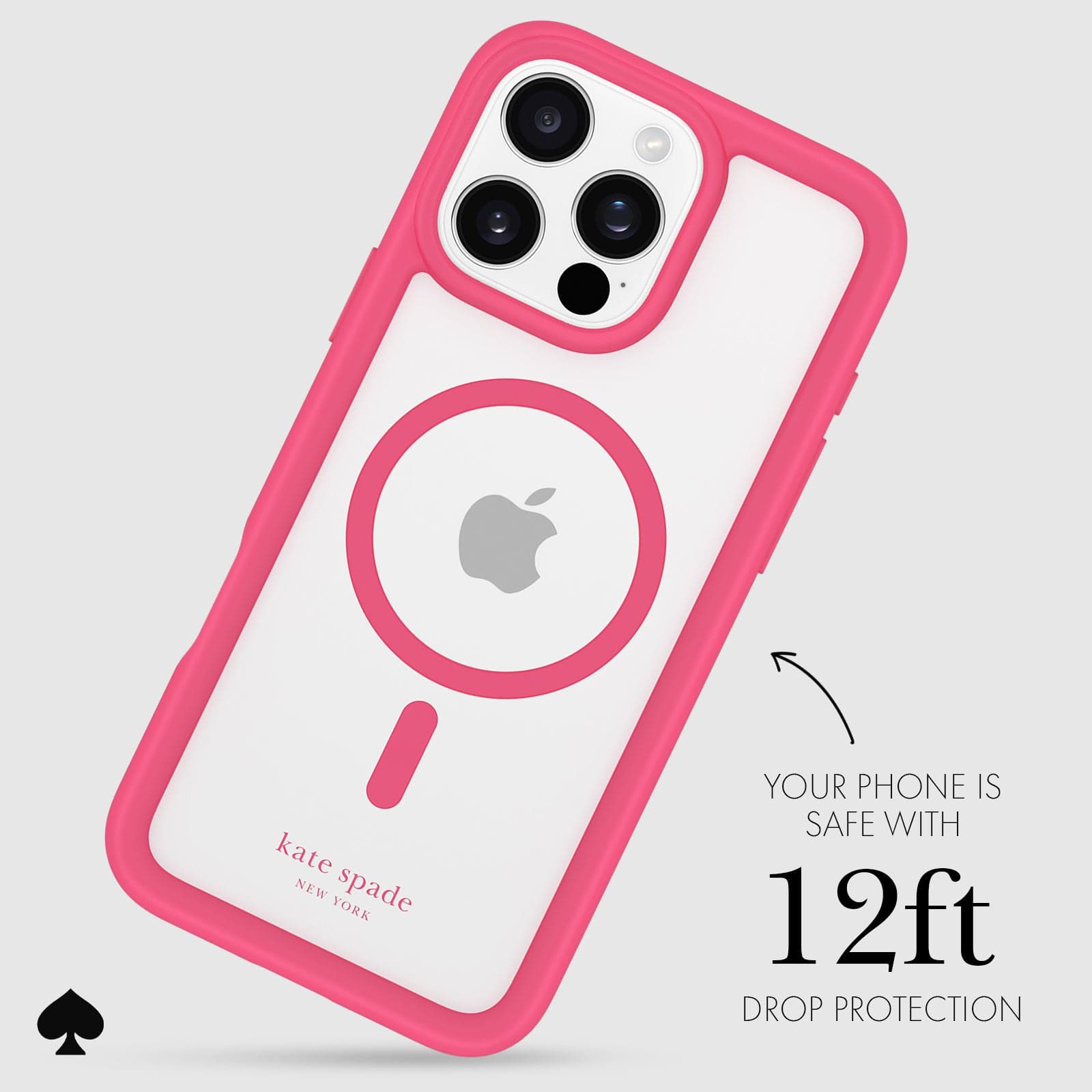 YOUR PHONE IS SAFE WITH 12 FOOT DROP PROTECTION