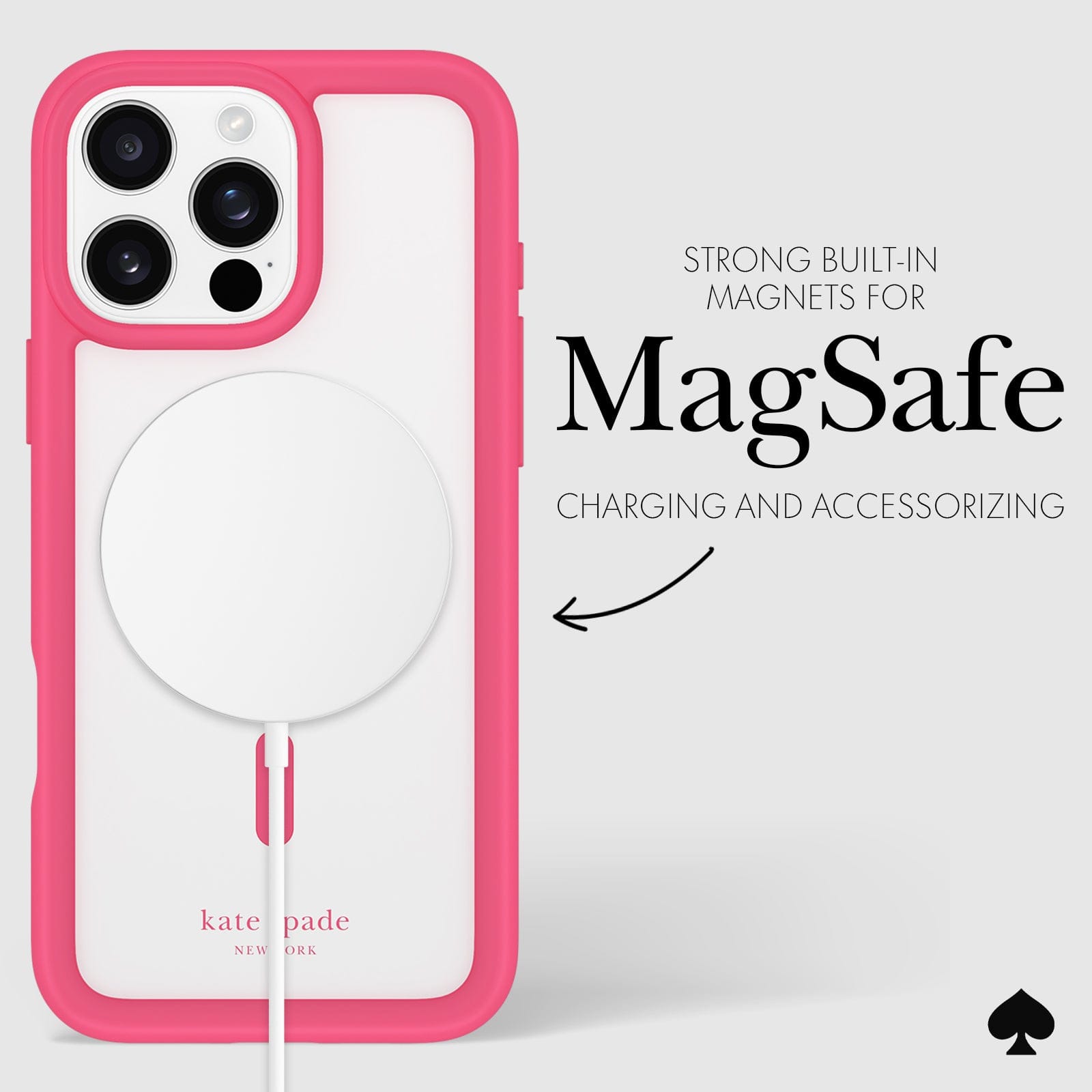 STRONG BUILT IN MAGNETS FOR MAGSAFE CHARGING AND ACCESSORIZING