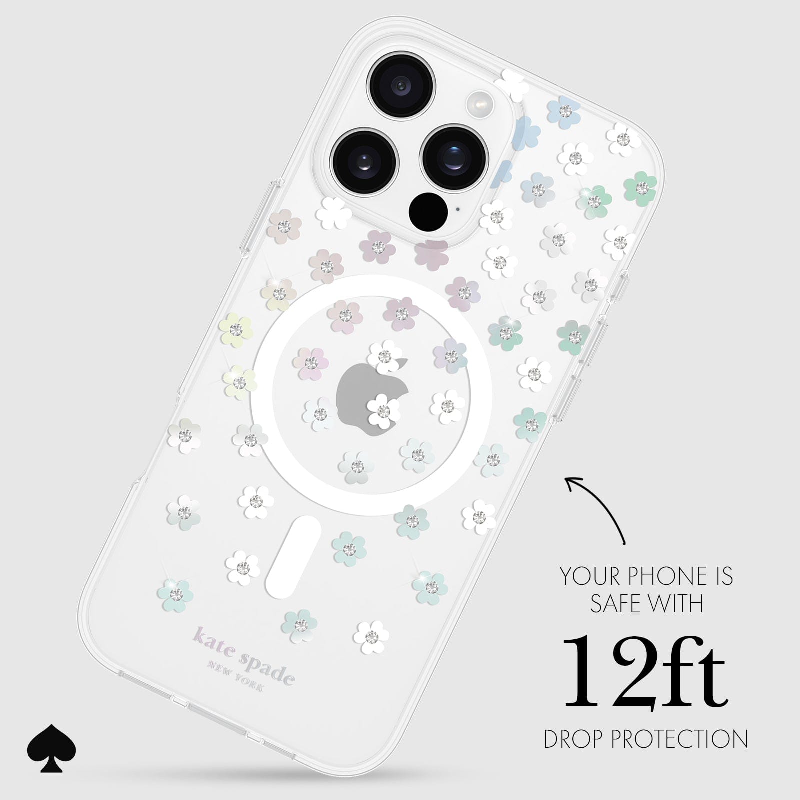 YOUR PHONE IS SAFE WITH 12 FOOT DROP PROTECTION