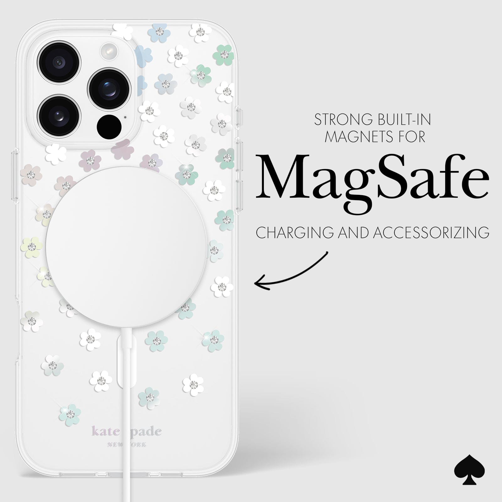 STRONG BUILT IN MAGNETS FOR MAGSAFE CHARGING AND ACCESSORIZING