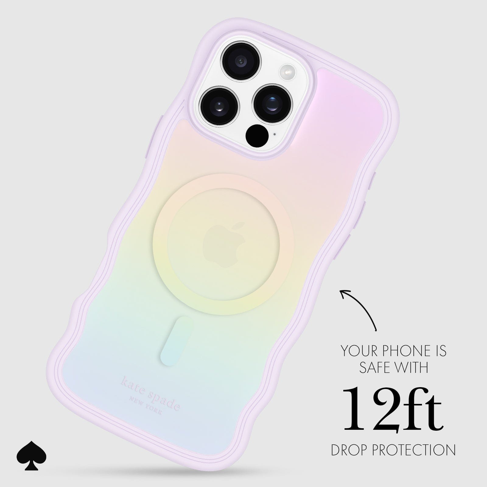 kate spade iPhone16Proケース Wavy Opal Iridescent MagSafe Amazon.com: kate spade new york Wavy Opal Iridescent Case