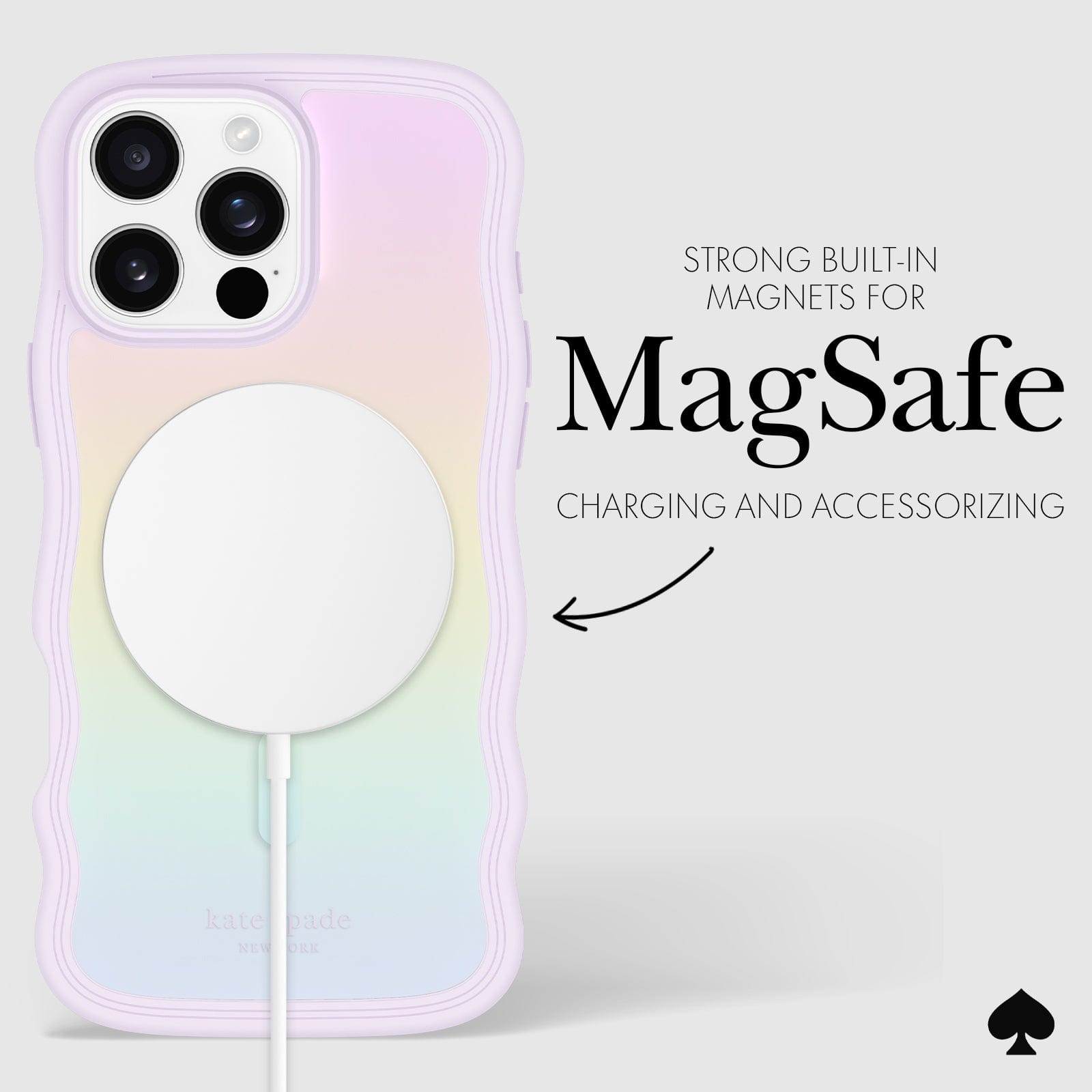 STRONG BUILT IN MAGNETS FOR MAGSAFE CHARGING AND ACCESSORIZING