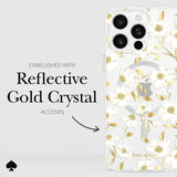 EMBELLISHED WITH REFLECTIVE GOLD CRYSTAL ACCENTS