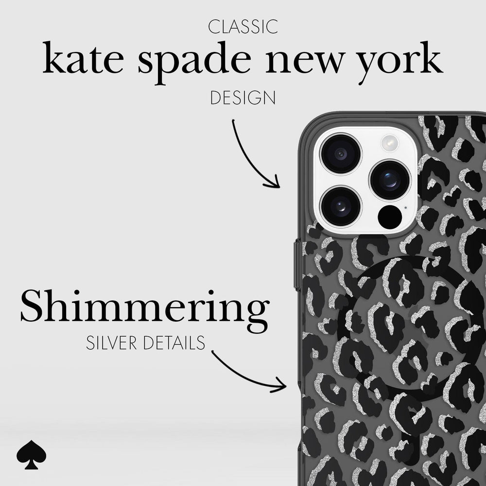 CLASSIC KATE SPADE NEW YORK DESIGN. SHIMMERING SILVER DETAILS. 