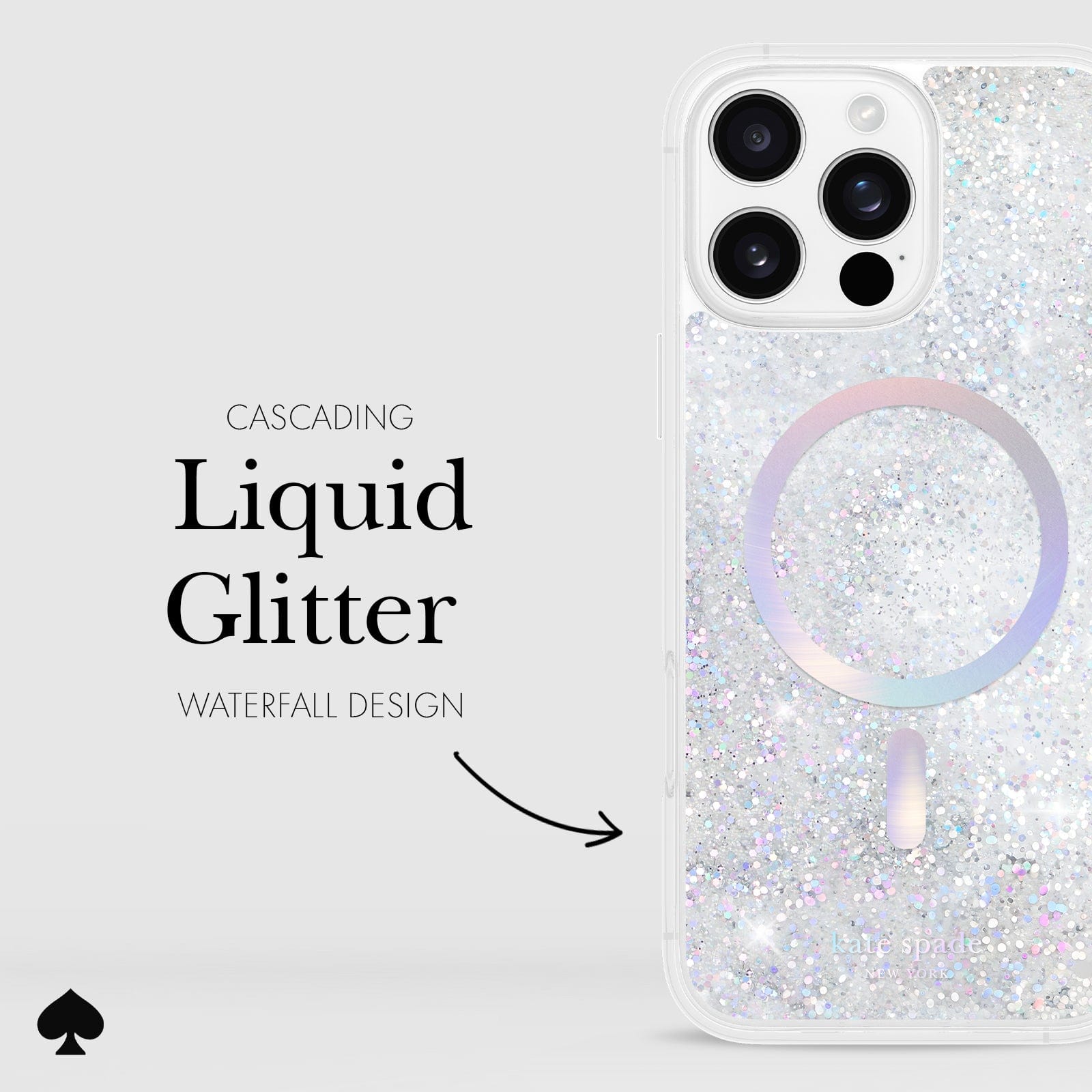 CASCADING LIQUID GLITTER WATERFALL DESIGN