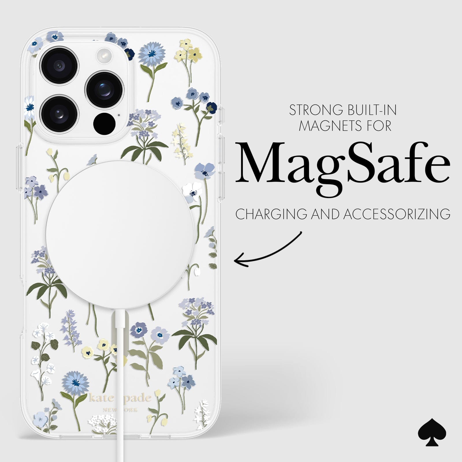 STRONG BUILT IN MAGNETS FOR MAGSAFE CHARGING AND ACCESSORIZING