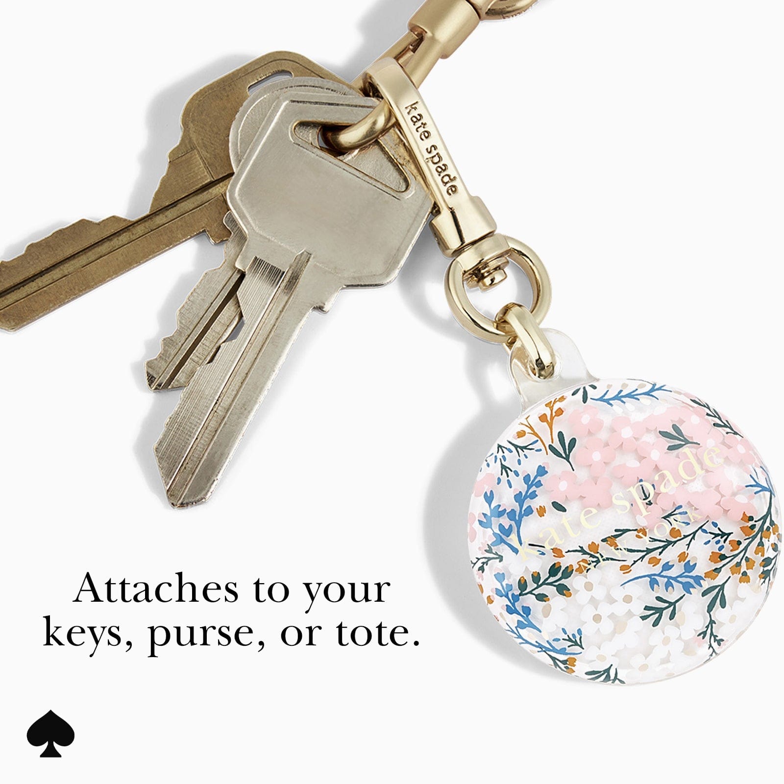 Attaches to your keys, purse, or tote