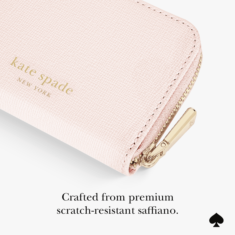 Crafted from premium scratch-resistant saffiano