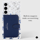 Built-in magnets make accessorizing easy