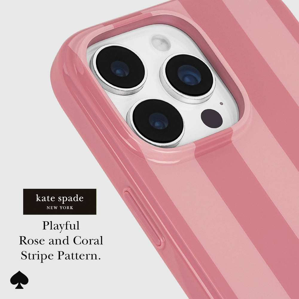 Playful Rose and Coral Stripe Pattern