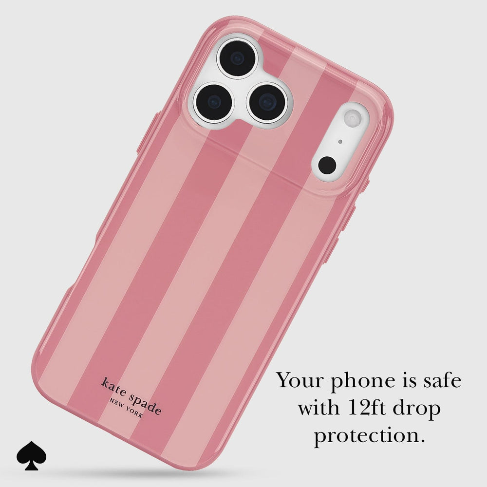 kate spade New york Stripe Rose Coral MagSafe - iPhone 17 Pro Max kate spade New york Stripe Rose Coral MagSafe - iPhone 17 Pro Max