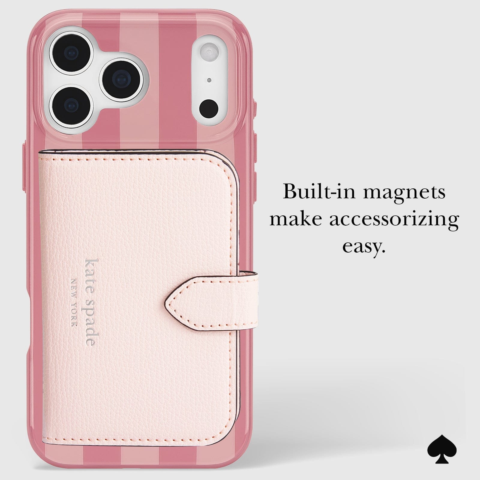kate spade new york Stripe Rose Coral MagSafe - iPhone 17 Pro Max