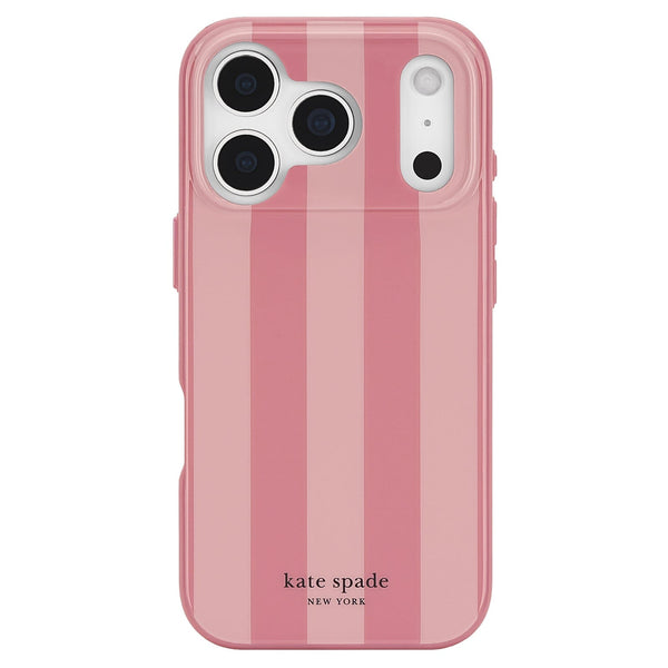 kate spade NEW YORK iPhoneケース ピンク kate spade new york Stripe Rose Coral MagSafe - iPhone 17 Pro