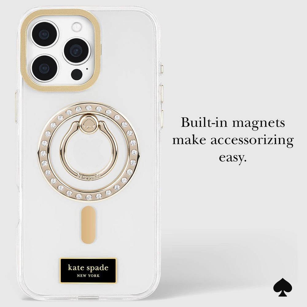 Built-in magnets make accessorizing easy