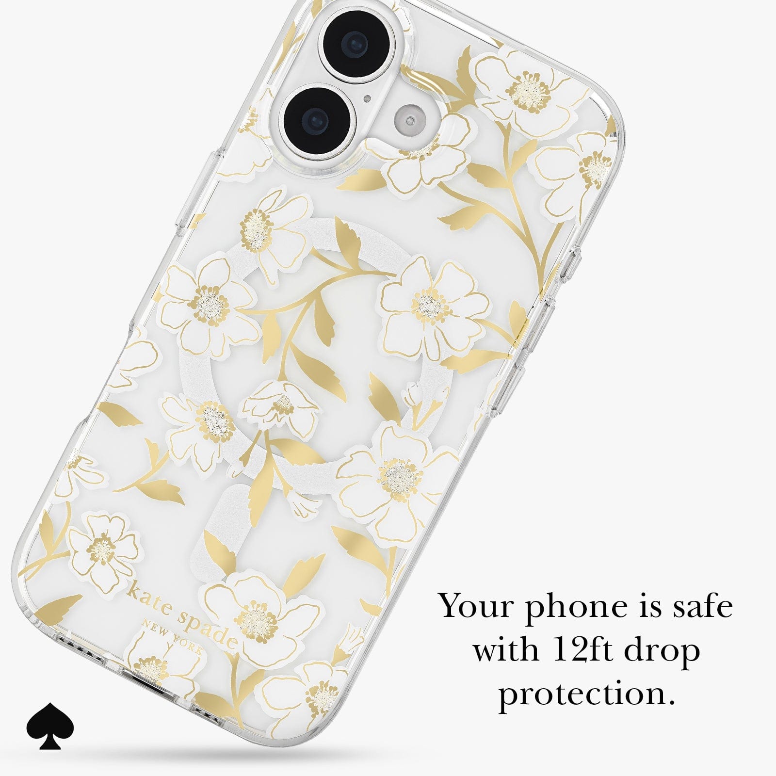 YOUR PHONE IS SAFE WITH 12 FOOT DROP PROTECTION