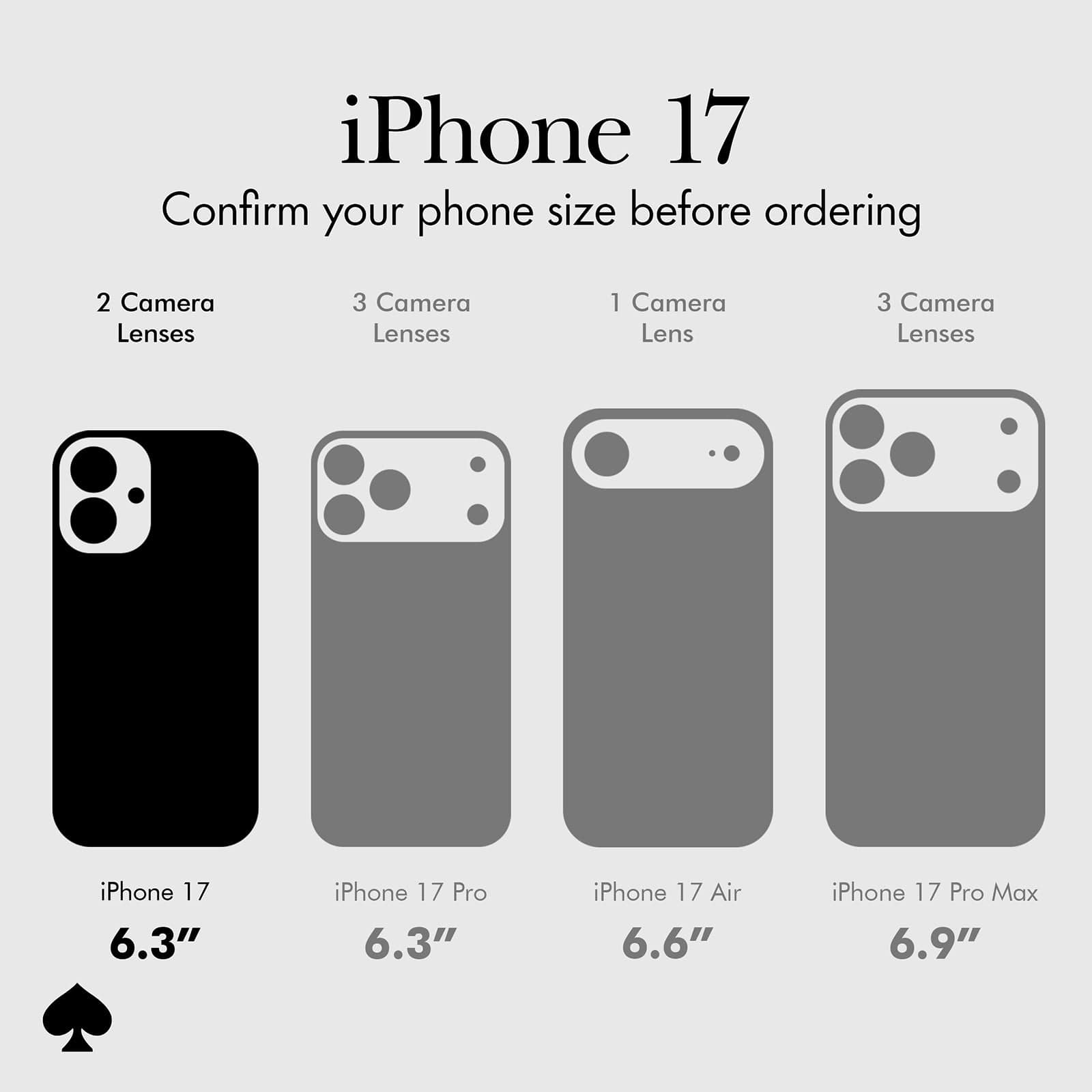 IPHONE 17. CONFIRM YOUR PHONE SIZE BEFORE ORDERING.