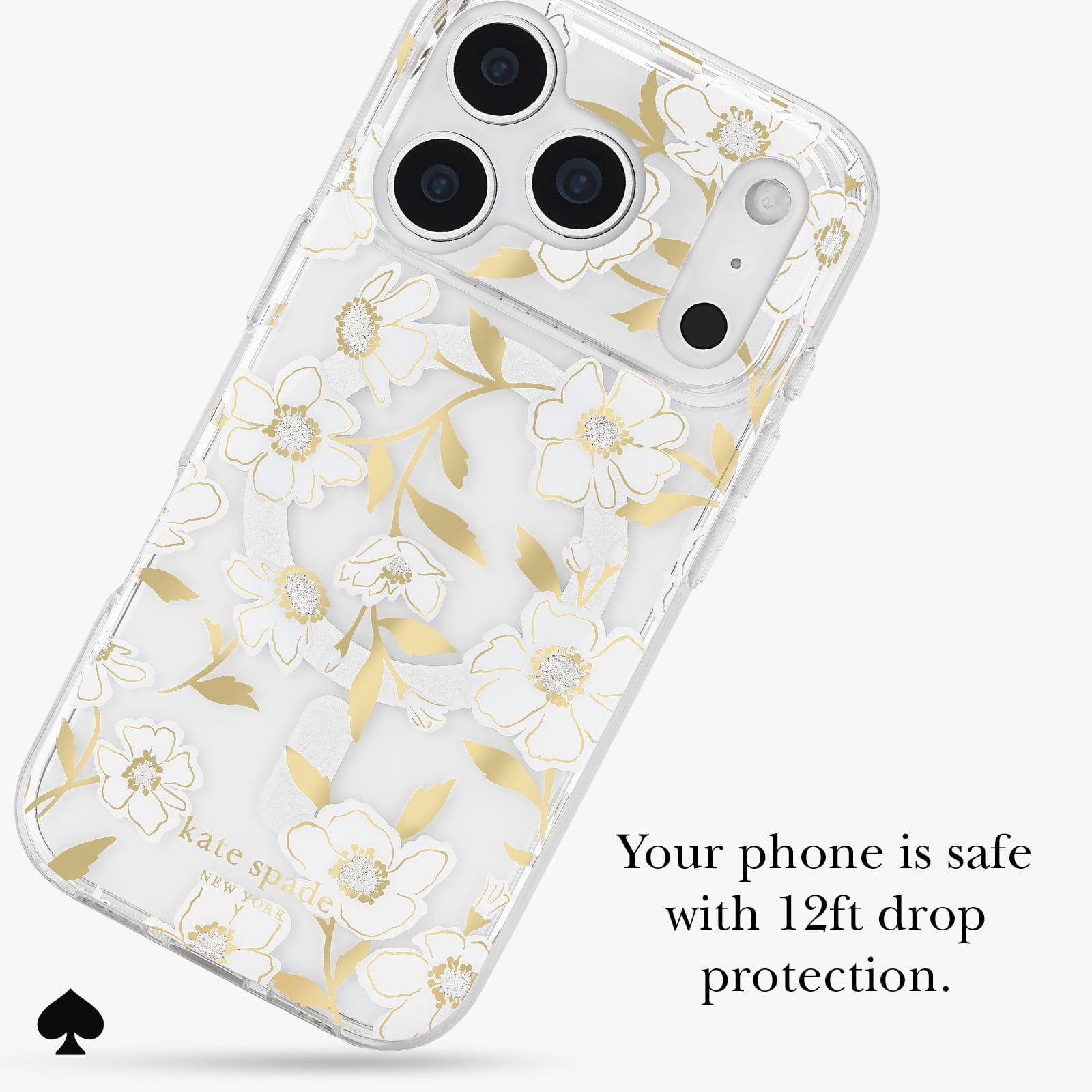Your phone is safe with 12ft drop protection.