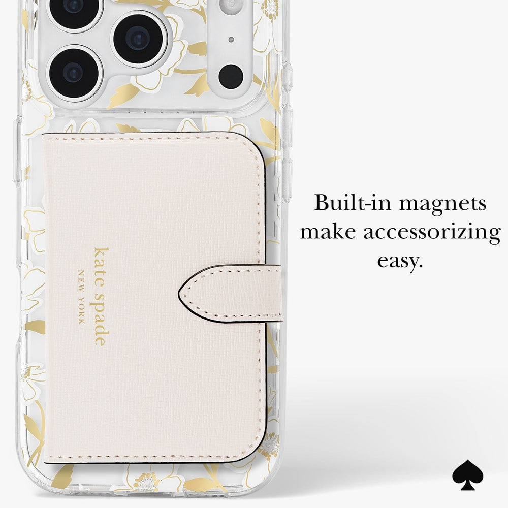 Built-in magnets make accessorizing easy