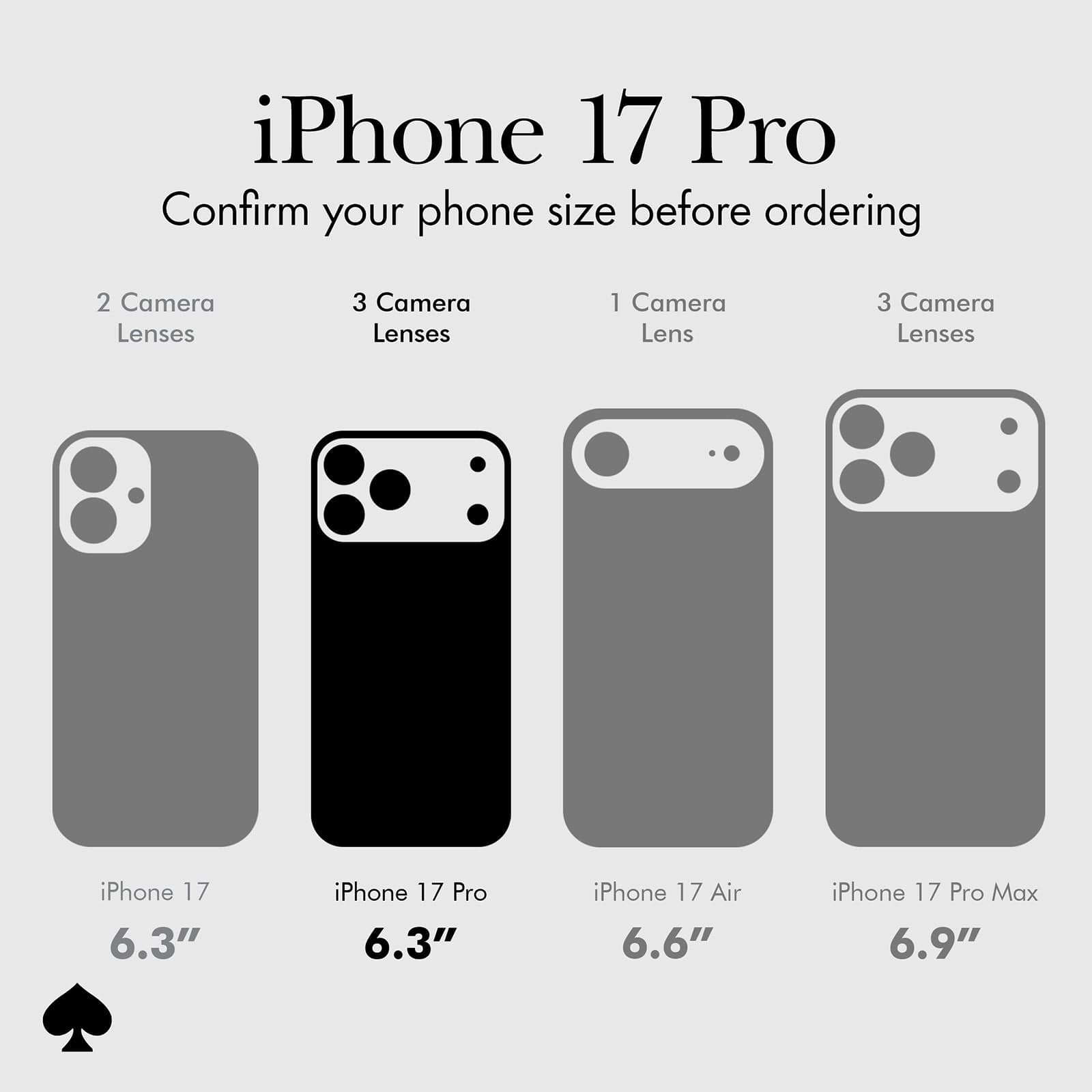 IPhone 17 Pro, confirm your phone size before ordering