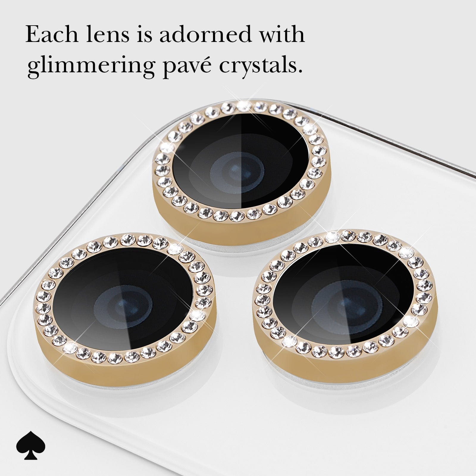 kate spade new york Camera Lens Protector Set in Stone Gold for iPhone 17 Pro / 17 Pro Max - Thumbnail 3