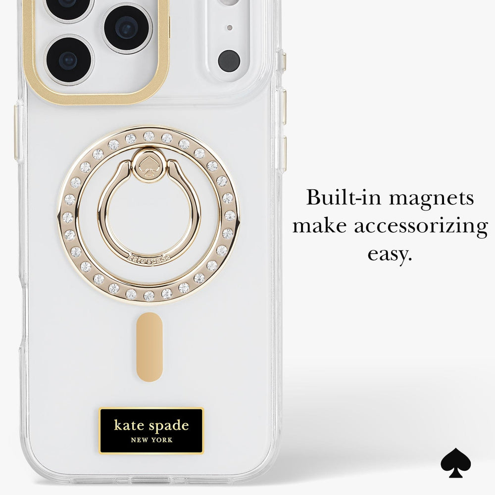 Built-in magnets make accessorizing easy