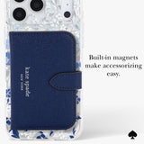 Built-in magnets make accessorizing easy.
