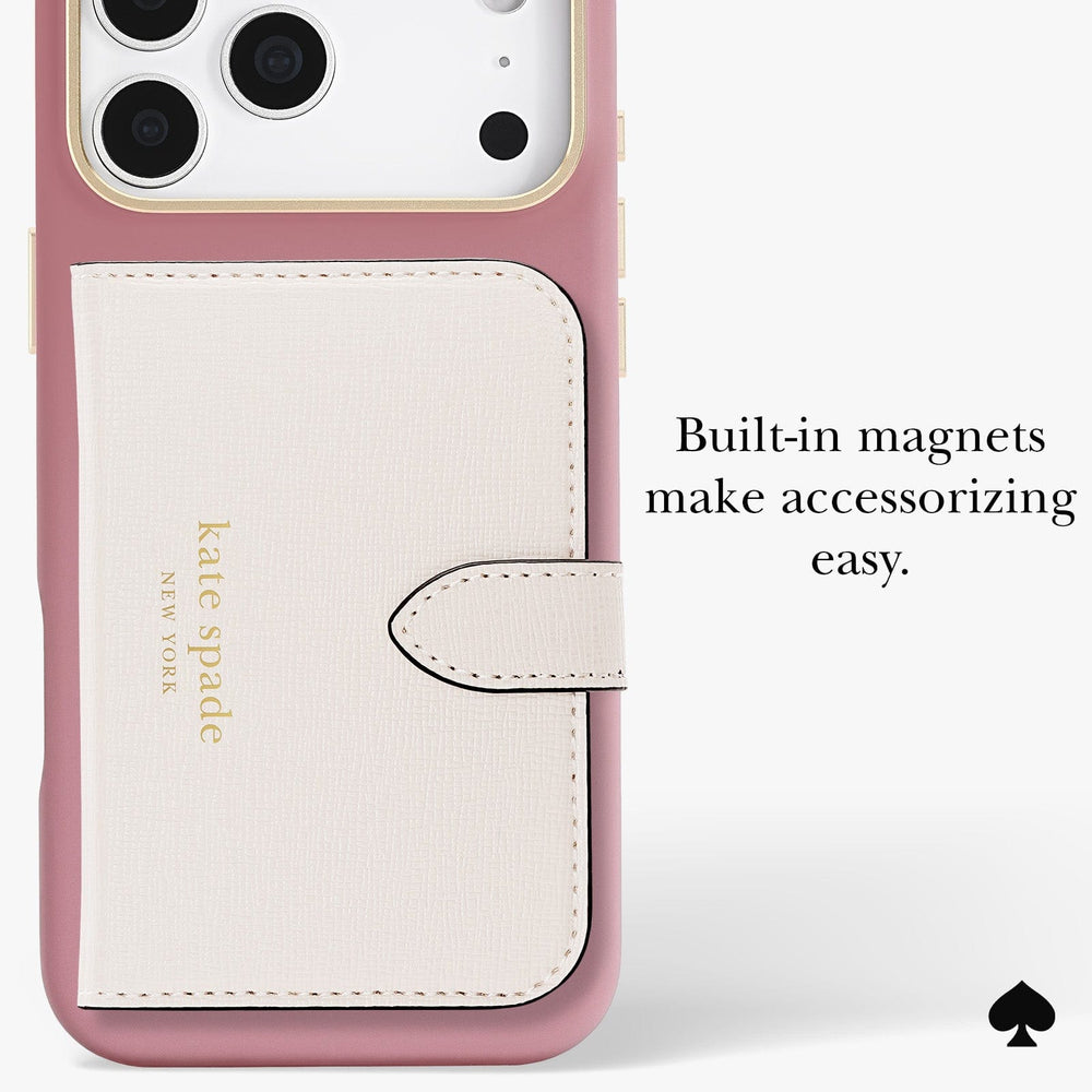 Built-in magnets make accessorizing easy