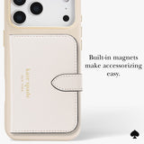 Built-in magnets make accessorizing easy